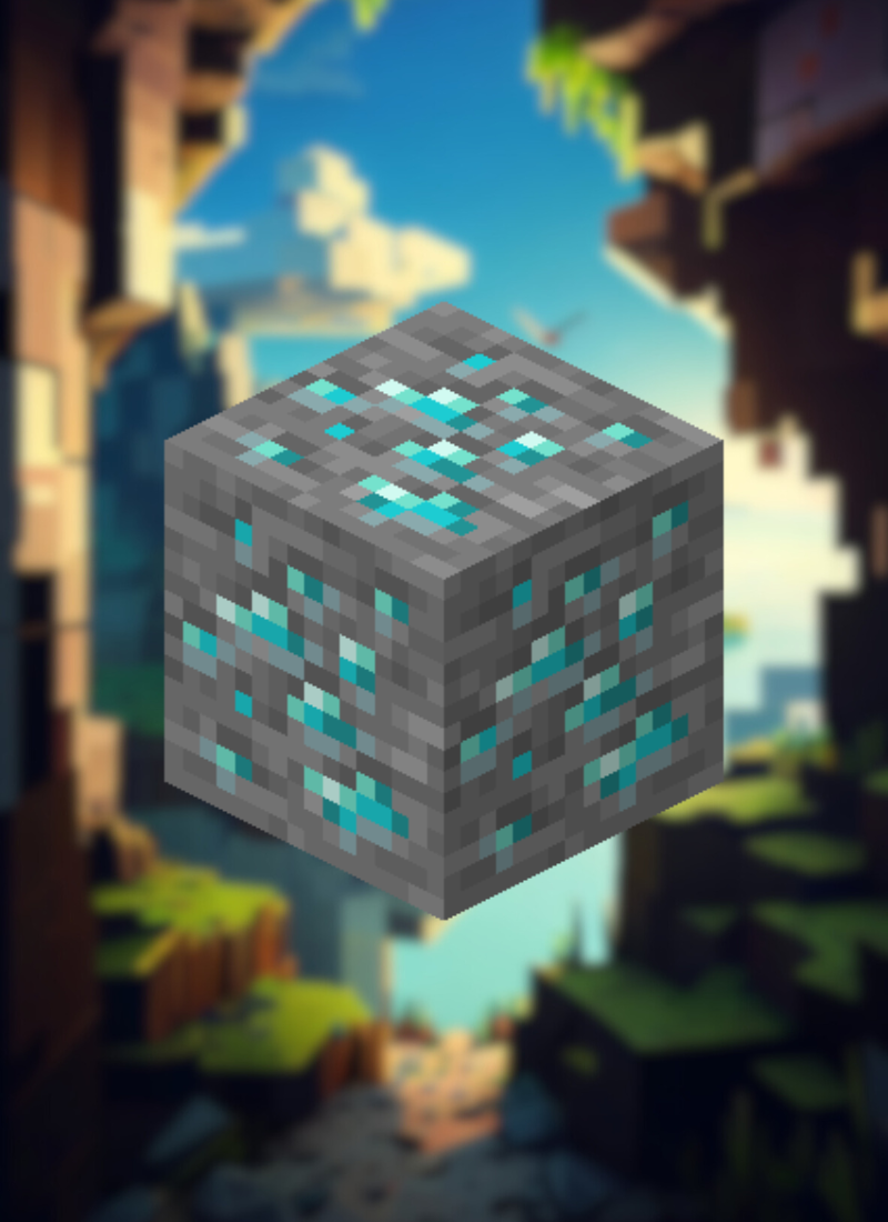 MineMagnetics Diamond Ore block - Losse blokjes