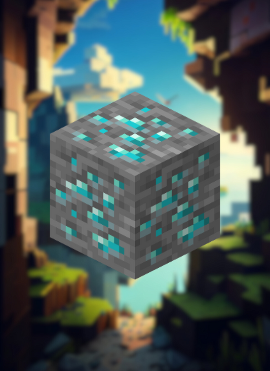 MineMagnetics Diamond Ore block - Losse blokjes