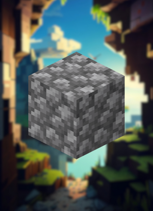 MineMagnetics Cobblestone block - Losse blokjes