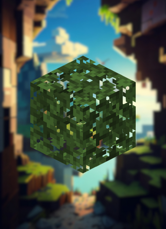 MineMagnetics Oak Leaves block - Losse blokjes