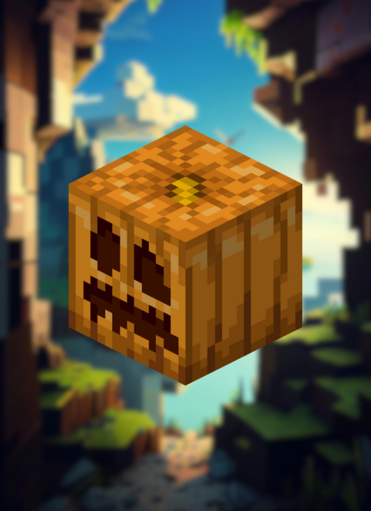 MineMagnetics Carved Pumpkin block - Losse blokjes