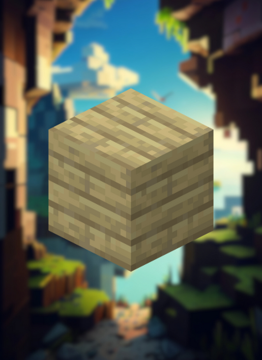 MineMagnetics Birch Plank block - Losse blokjes