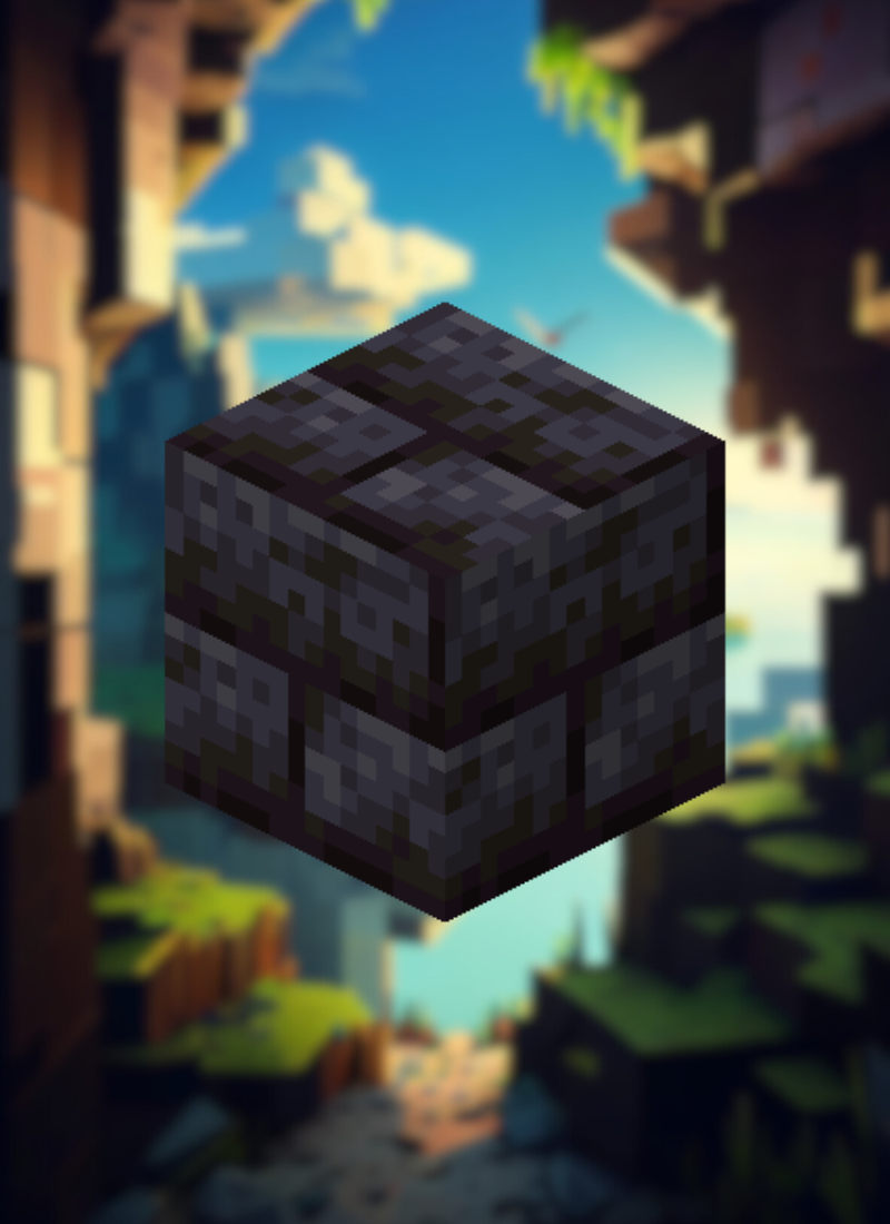 MineMagnetics Polished Blackstone Bricks block - Losse blokjes