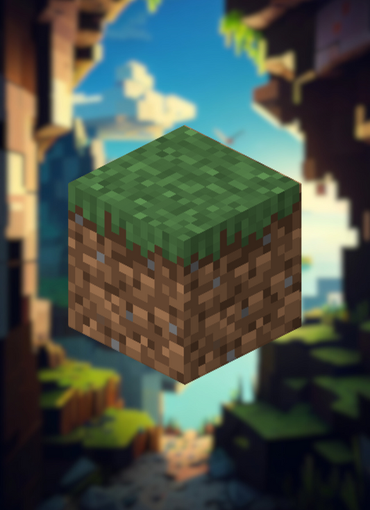 MineMagnetics Grass block - Losse Blokjes