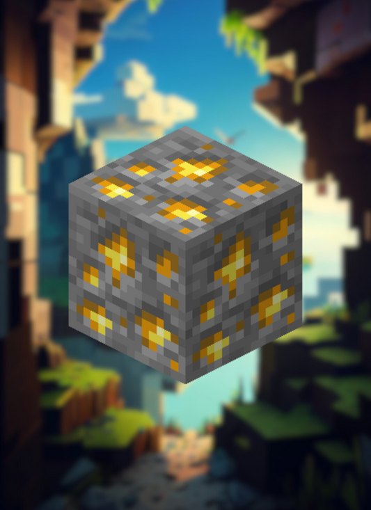 MineMagnetics Gold Ore block - Losse Blokjes