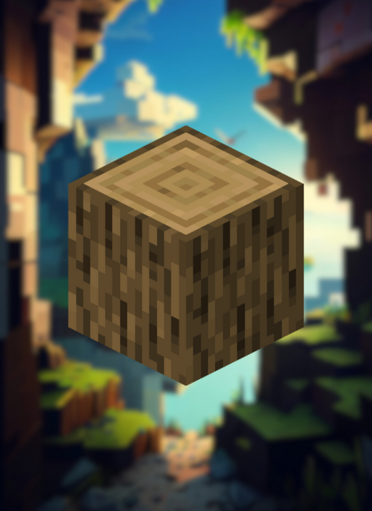 MineMagnetics Oak Log block - Losse blokjes